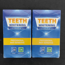 Teeth Whitening Strips 2PK 28 Strips Each   14 Treatments, Enamel Safe