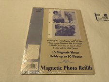 Magnetic Self Stick Photo Picture Refill Pages For Binder Up To 8 X 10 Holson