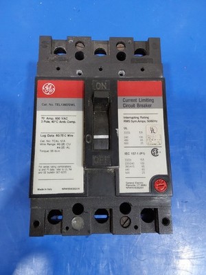 G.E TEL136070WL 70A Circuit Breaker 480/600V 3 Pole 70 Amp