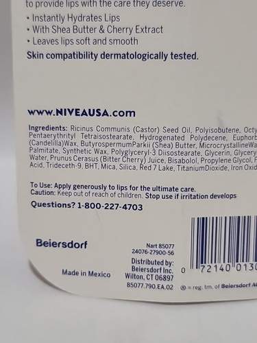 ( 5 PACK ) NIVEA • CHERRY LIP CARE Scented Shea 0.17 oz/ 4.8g Moisturize Hydrate - Picture 9 of 10