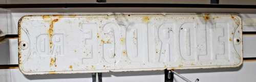 Vintage Steel Pressed Street Name Sign ~24" x 6" Raised Lettering - Picture 6 of 8