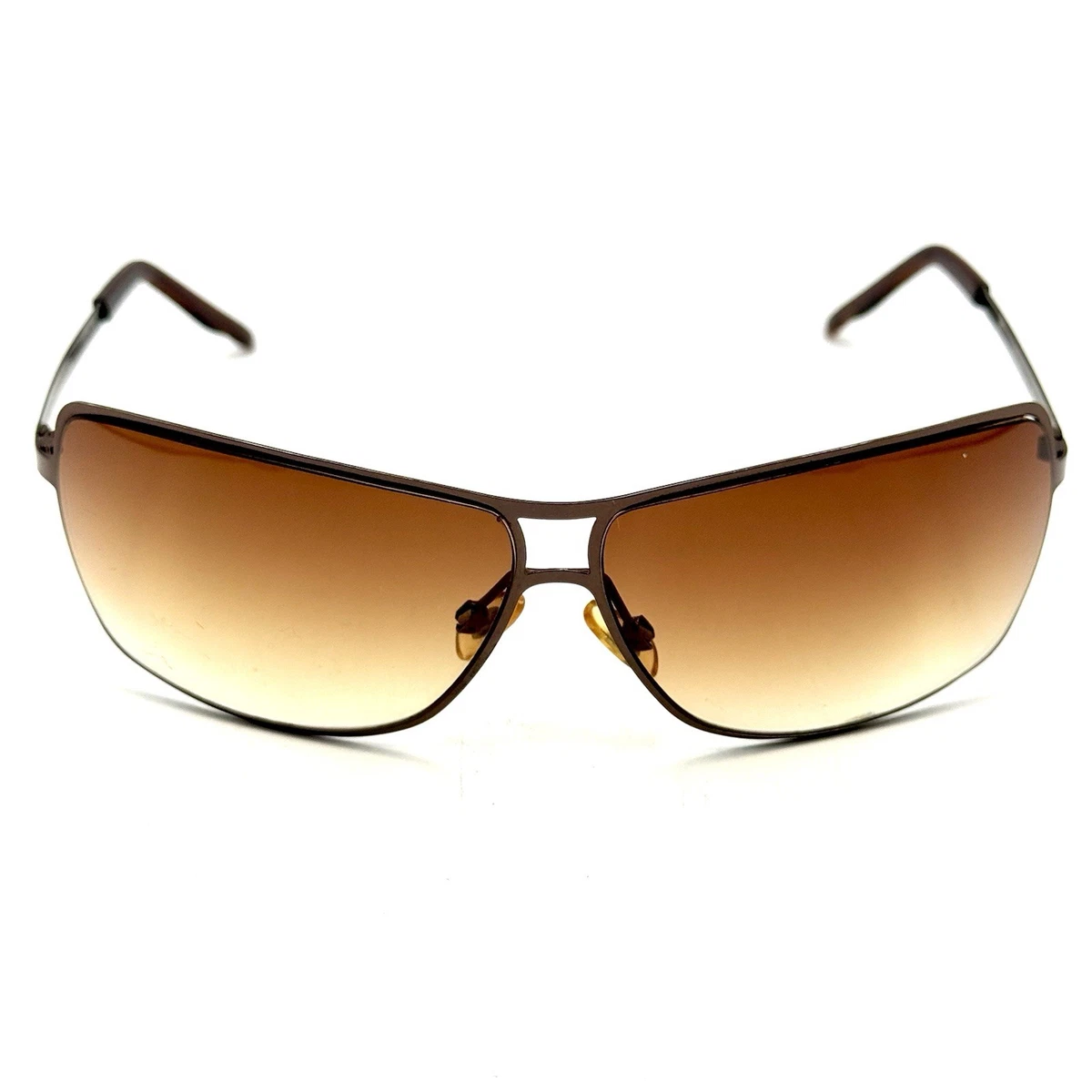 Oscar de la Renta Brown Gradient Sunglasses Gold Tone Hardware pre-owned Oscar de la Renta Sunglasses & Sunglasses Accessories for  main image 3