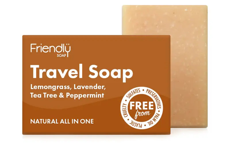 Friendly Soap Travel Bar 4 Pack -  Natural Hair Body Laundry Deoderant - Image 2