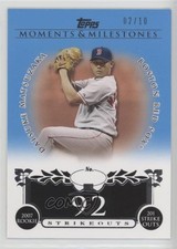 2008 Moments & Milestones Blue 2/10 Daisuke Matsuzaka (2007 Rookie 201 Ks) 0c3
