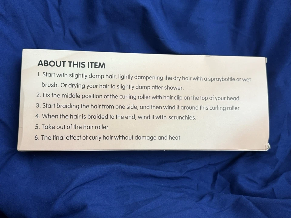 Heatless Hair curler Set satin Rob With Scrunchies & Clip-No Heat Overnight Curl - Image 2 of 4