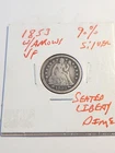 1853 W/ARROWS VF+ 90% SILVER SEATED LIBERTY DIME RARE