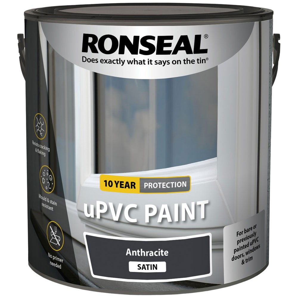 Ronseal uPVC Paint Anthracite Satin 2.5 litre