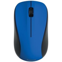 Hama Maus MW-300 V2, Funk, GeräUschlos, 3 Tasten, Blau