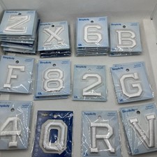 Lot Of 34 White Iron On Appliqu  Misc