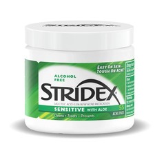 Stridex Sensitive Acne Treatment Pads Alcohol Free 55 Count Cleansing Wipes