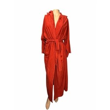 Vtg AFTER HOURS by DIPLOMAT Velour Smoking Robe Hooded Playboy Style One Size