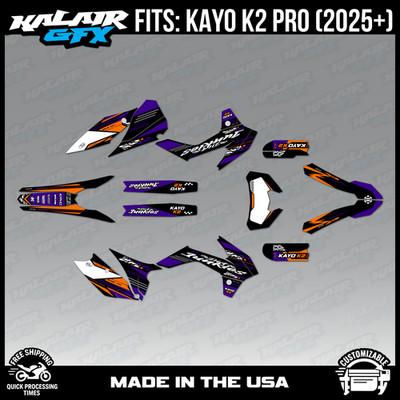 Graphics Kit for Kayo K2 PRO (2025+) Rugged Series - PURPLE