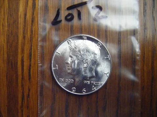 1- 1964 KENNEDY Half Dollar 90%  SILVER  "UNCIRCULATED" LOT 2