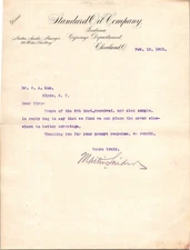 1901 Standard Oil Company Letterhead Cleveland Ohio Martin Snider