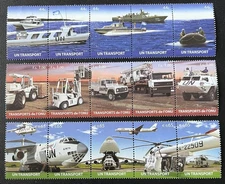 United Nations 2010 UN Transports Strips of 5 MNH from All 3 Offices