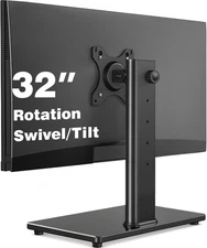 Single Monitor Stand VESA Mount for 13-32 Inch Screens, Free-Standing Monitor Ri