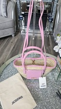 NWT JACQUEMUS SOLI RAFFIA TOTE BAG PINK WITH DUST BAG 