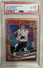 JOE BURROW 2023 Donruss Optic BRONZE MOJO /35 PSA 10 CINCINNATI BENGALS
