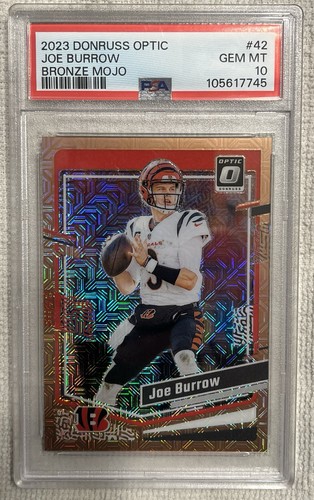 JOE BURROW 2023 Donruss Optic BRONZE MOJO /35 PSA 10 CINCINNATI BENGALS