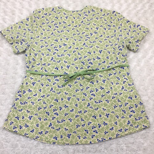SB Womens Scrub Top Size S Nurse CNA Butterflies Cinch Waist Short Sleeve lq4305 - Picture 3 of 5