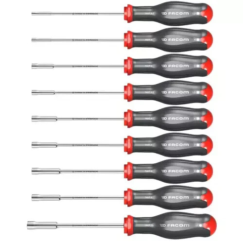Facom 74AT.JL9 9 Piece Protwist Nut Spinner / Driver Set 3.2-10mm Screwdriver - Picture 2 of 2