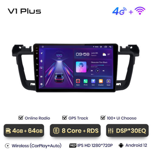 4+64G para Peugeot 508 2011-2018 Android 13 Radio Coche CarPlay GPS Navi 4G LTE RDS - Imagen 3 de 14