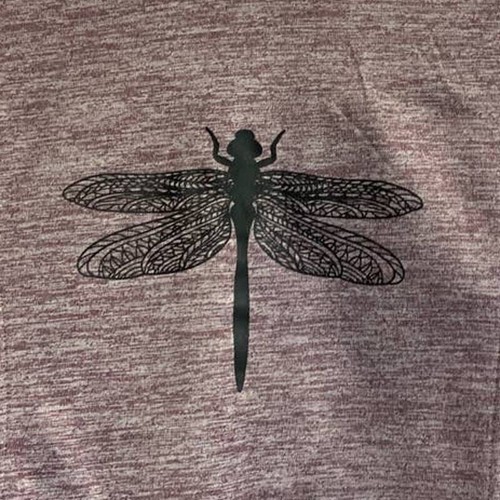 Hand Printed Upcycled Girls Large Dragonfly Full Zip Hoodie Sweatshirt Jacket - Picture 4 of 4