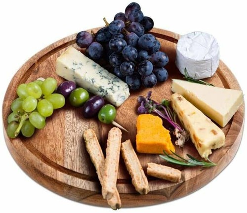 "Wood Cake Stand with Glass Dome: Transformable to Cheese Board - Multi-function - Picture 3 of 7