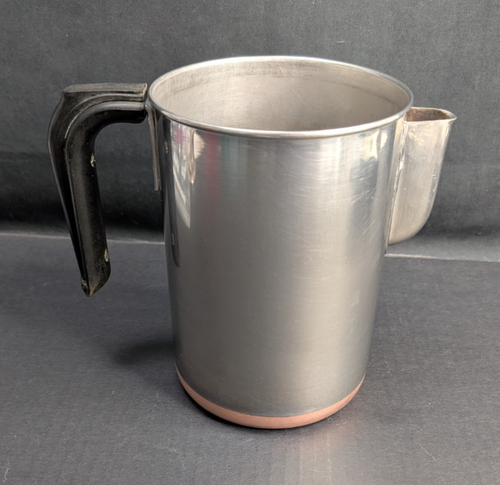 Percolador Revere Ware vintage de 6 tazas de acero inoxidable revestido de cobre - Imagen 7 de 9