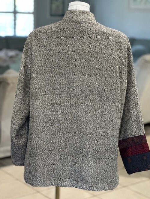 Womens Chico Jacket Button down pockets silk wool… - image 8