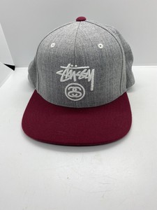 burgundy stussy hat