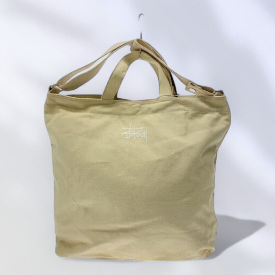 STUSSY Canvas Cross Body Bag Cream Shoulder Bag 1469 | eBay STUSSY Canvas Cross Body Bag Cream Shoulder Bag 1469 | eBay