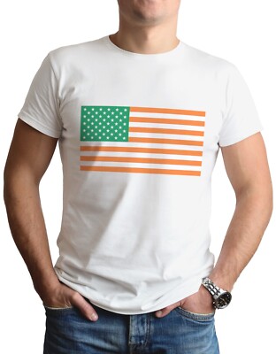 Irish American Flag T-Shirt Irland Amerika US Patriot Cool Top Tee Geschenk T Shirt