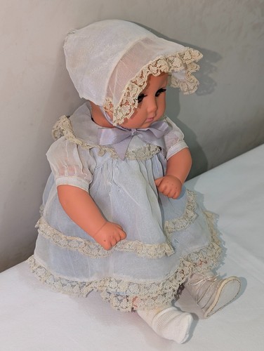 BAMBOLA CHICCHI FURGA VERSIONE ABITINO CELESTE MADE IN ITALY VINTAGE DOLL PUPPE - Imagen 5 de 24