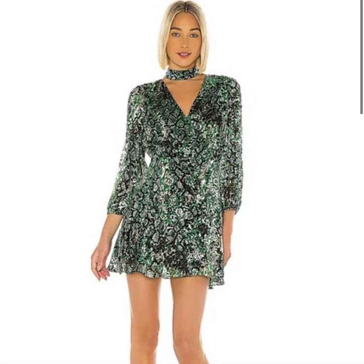 Alice and top olivia snakeskin dress