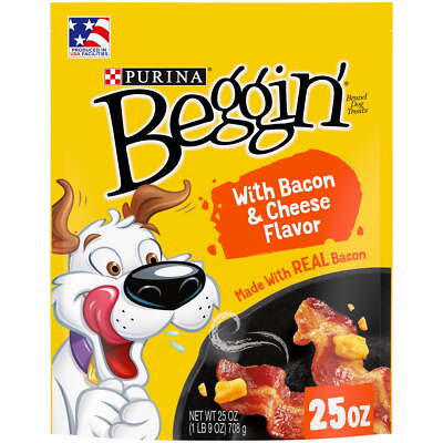 Purina Beggin' Strips Dog Treats with Real Bacon & Cheese Flavors Tender Chews