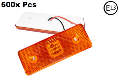 500x Amber E13* LED Seitenmarkierungsleuchte Indicator 12V Marker Light