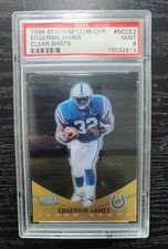 1999 EDGERRIN JAMES Topps Stadium Club Chrome PSA 9 Mint Clear Shots LOW POP RC