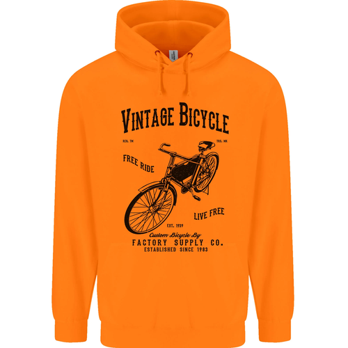 Vintage Bicycle Cycling Cyclist Retro Bike Childrens Kids Hoodie - Picture 24 of 55