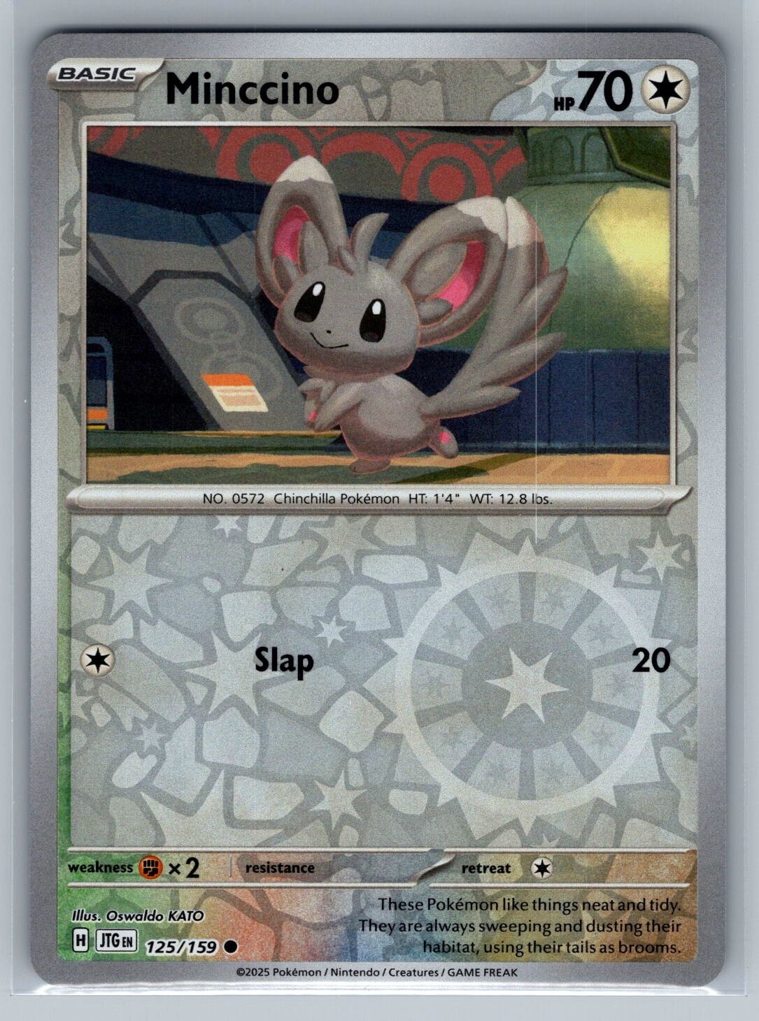 Pokemon Minccino 125/159 Reverse Holo Journey Together NM