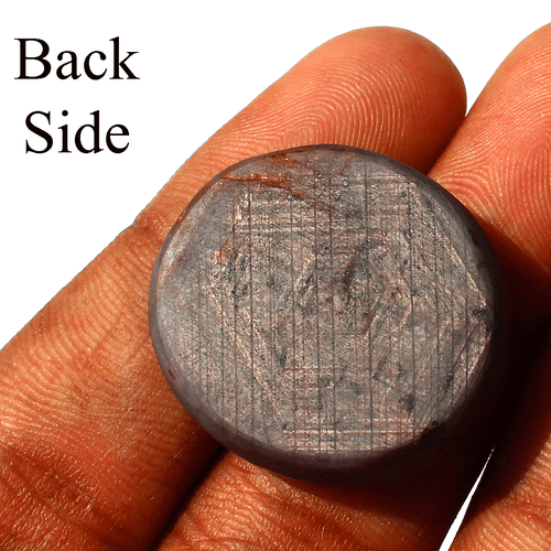92 Cts Natural Star Ruby Top Quality 27.8mmx25.1mm Oval Cabochon Loose Gemstone - Picture 8 of 13