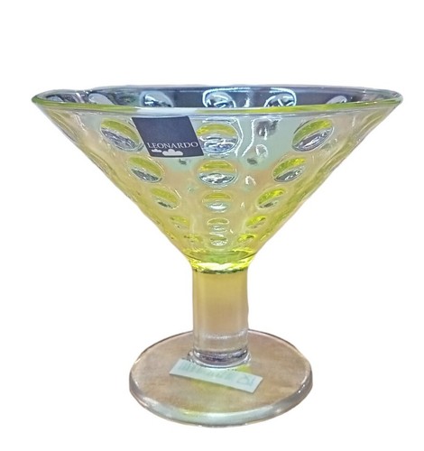 6 Coppe Gelato/Dessert Vetro Optic colore Giallo marca Leonardo - saldi -nuovo - Foto 5 di 5