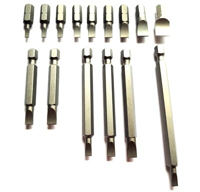 SCHLITZBIT 25mm 50mm 70mm 75mm 90mm SCHRAUBENDREHEREINSATZ 1/4'' SECHSKANT SECHSKANT SCHLITZ