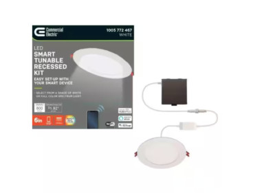 6 in. Smart Hubspace Ultra Slim New Construction and Remodel RGB+W LED Recessed