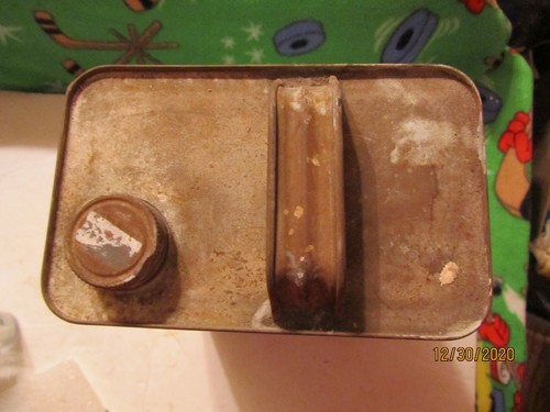 1950's Pure Spirts of Gum Turpentine Gallon Tin Can Empty by Michlin Chemical - Afbeelding 5 van 6