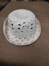 Ivory off white Bowler Hat / Rolled Rim Unbranded 