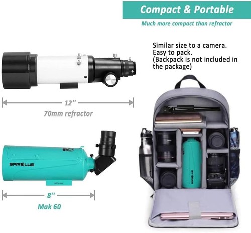 Travel-Friendly Maksutov Telescope 750mm with Multi-Coated Optics & Accessories - Picture 8 of 9