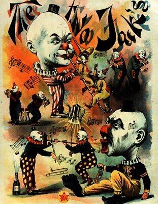 The Two Jacks, 5 1/2 x 4 1/4'' Circus Poster PostCard