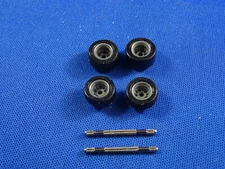 (1) NEW SET HO ROAD RACE REPLICAS SILVER WHEELS TIRES AXLES  - AURORA  T-JET RRR