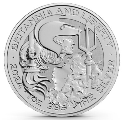 2024 英国　ブリタニア　１オンス銀貨プルーフ＆リバースプルーフ　２種セット 2024 1 oz Britannia and Liberty Silver Bullion Coin (BU) | eBay